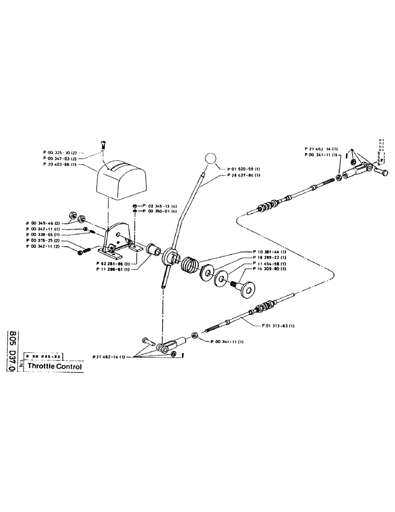 Схема запчастей Case 220CKS - (16) - THROTTLE CONTROL (01) - ENGINE