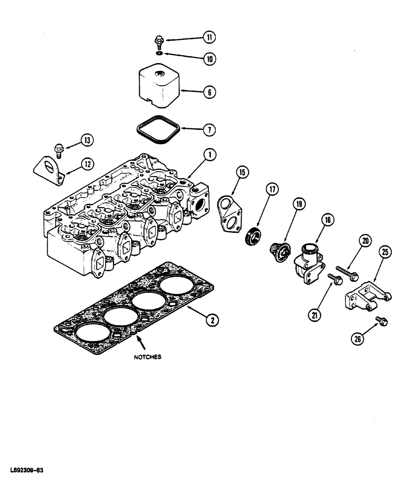 Схема запчастей Case 1088 - (028) - CYLINDER HEAD COVERS AND GASKET (10) - ENGINE