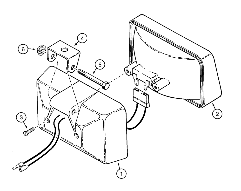 Схема запчастей Case 6030 - (04-09) - LAMPS (04) - ELECTRICAL SYSTEMS