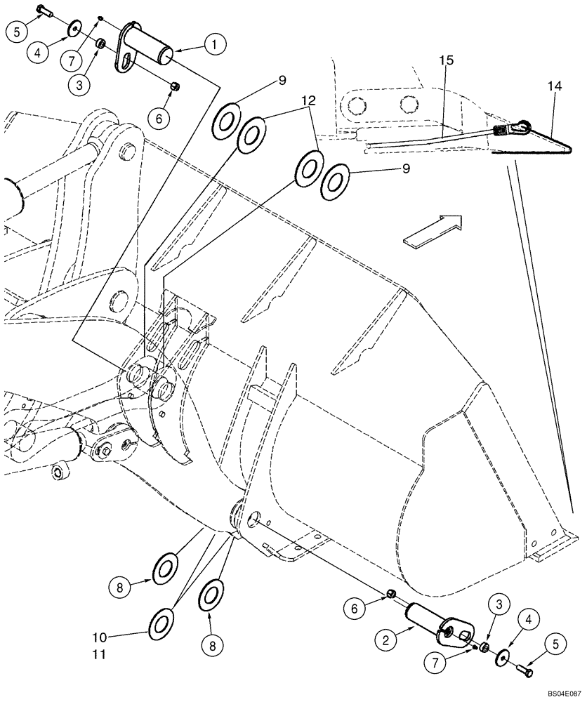 Схема запчастей Case 521D - (09-07) - BUCKETS - ATTACHMENT (Z BAR LOADER) (09) - CHASSIS