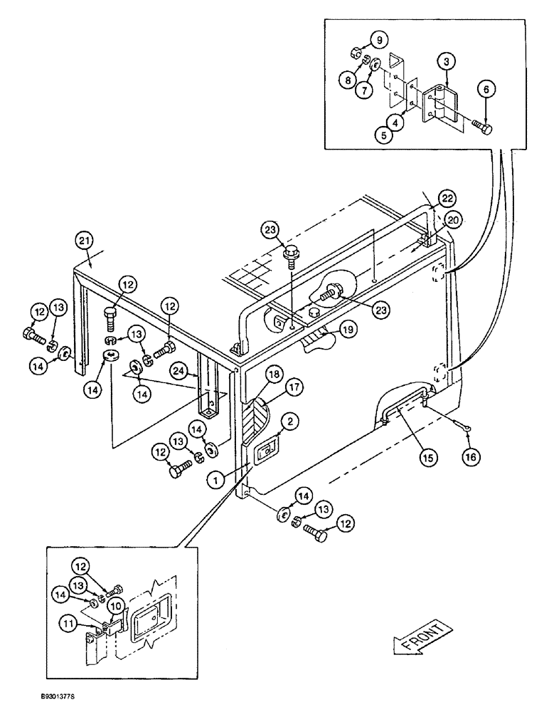 Схема запчастей Case 9010 - (9-16) - UPPER STRUCTURE, LEFT-HAND SIDE COVER AND RELATED PARTS (09) - CHASSIS