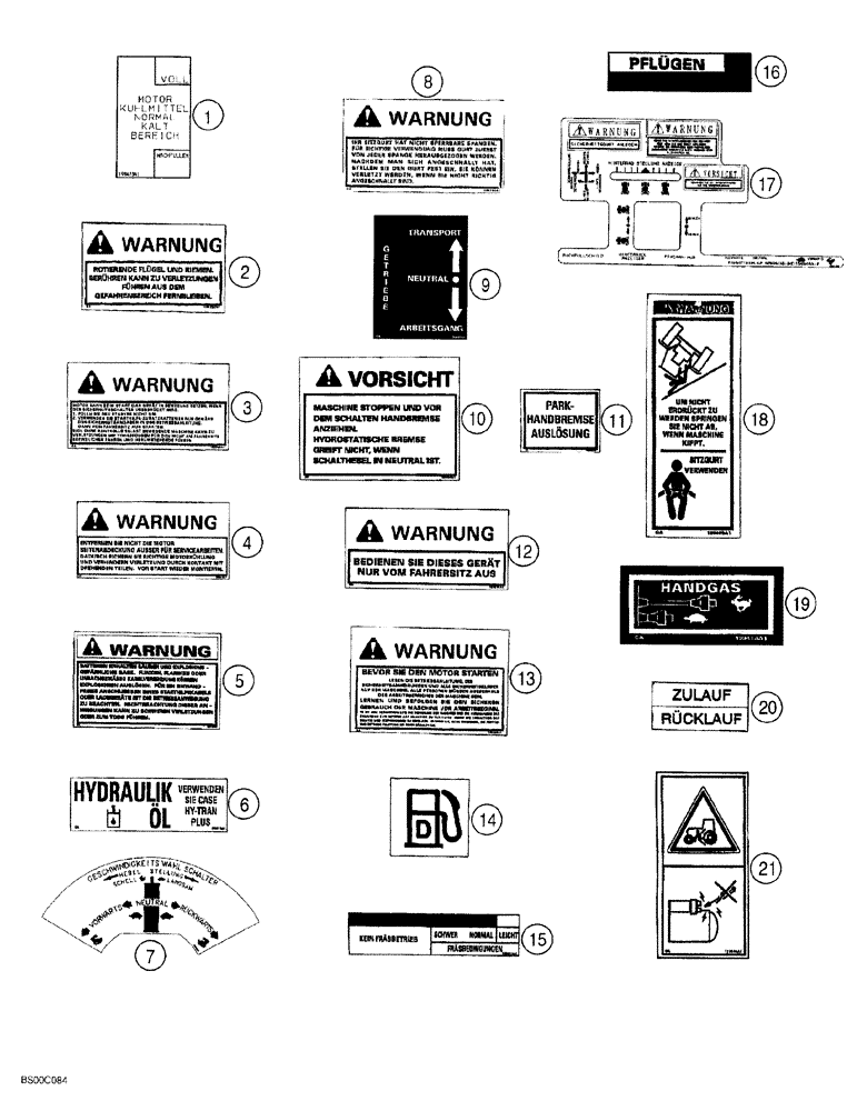 Схема запчастей Case 660 - (09-26) - DECALS - GERMAN (660 TRENCHER) (09) - CHASSIS/ATTACHMENTS