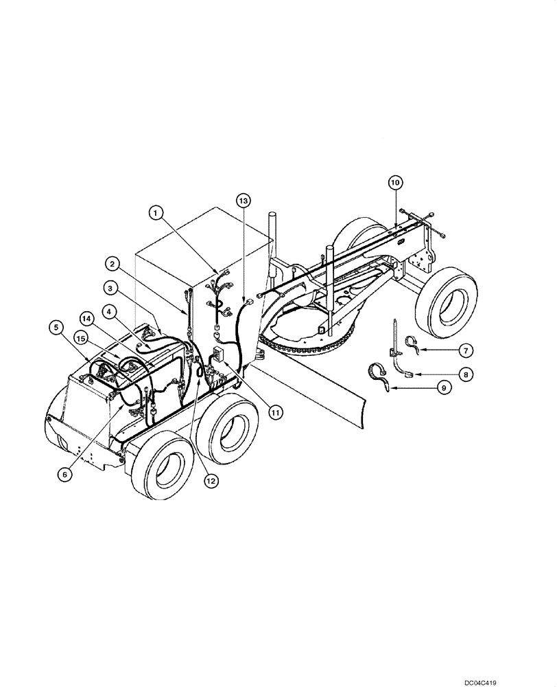 Схема запчастей Case 845 - (04.06[00]) - ELECTRIC SYSTEM - MAIN (04) - ELECTRICAL SYSTEMS