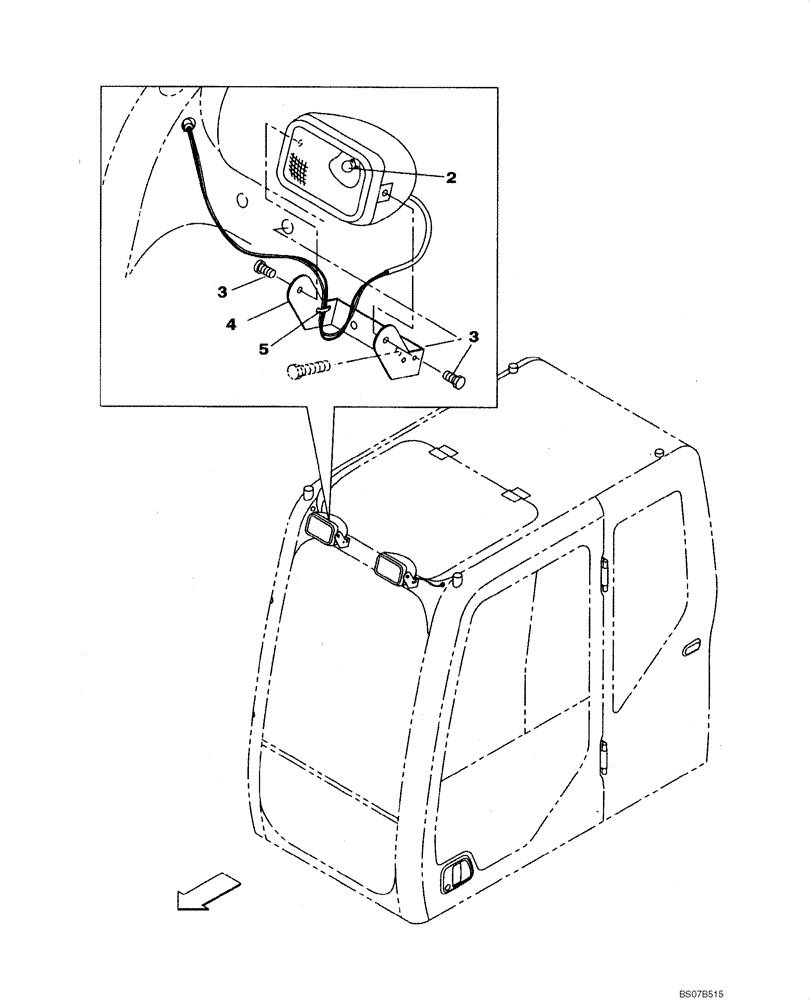 Схема запчастей Case CX210BNLC - (04-12) - LAMP, WORK (04) - ELECTRICAL SYSTEMS