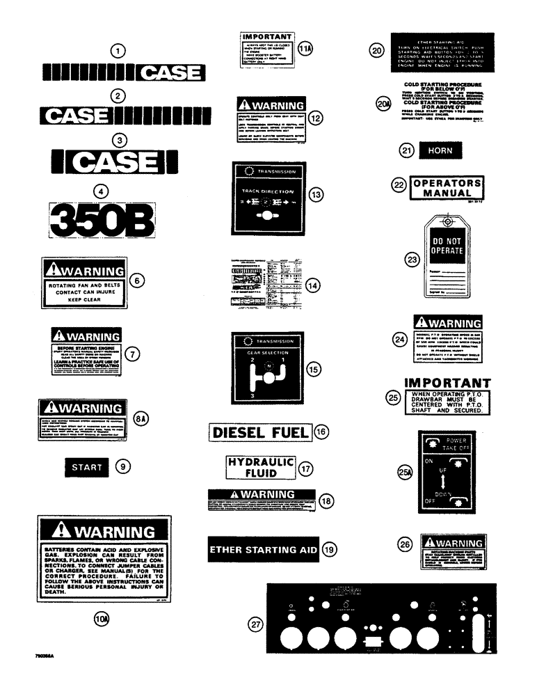 Схема запчастей Case 350B - (308) - DECALS (05) - UPPERSTRUCTURE CHASSIS