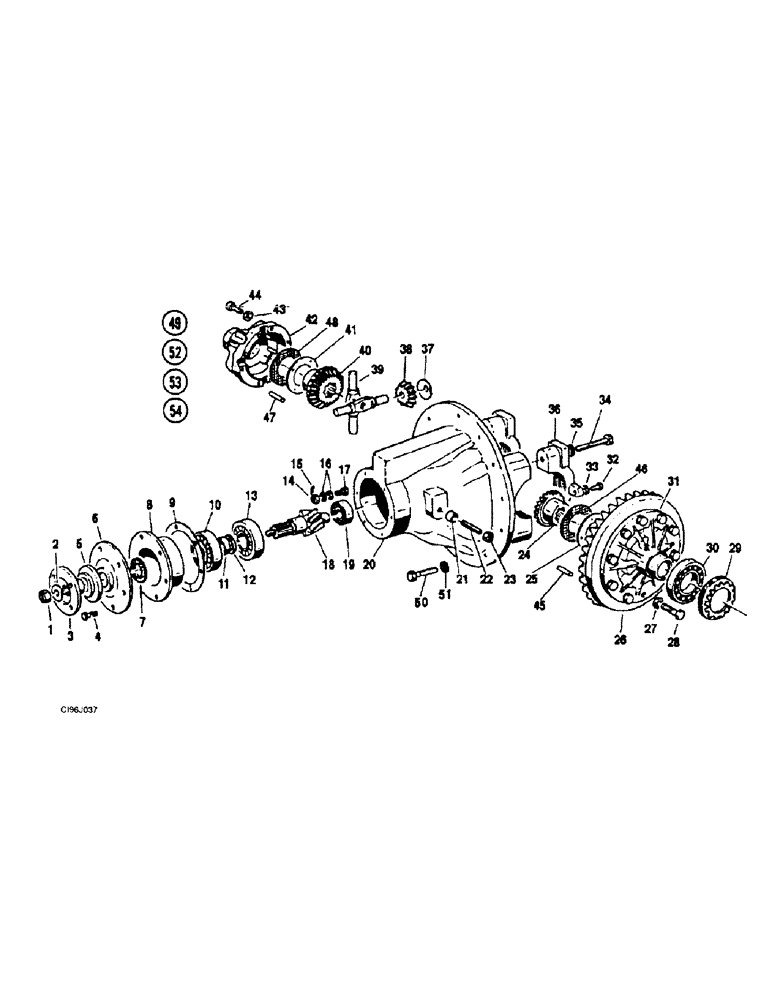 Схема запчастей Case 221B - (6-11I) - REAR DIFFERENTIAL, LIMITED SLIP, 121B DAH1215912- / 221B DAH2215913- (06) - POWER TRAIN