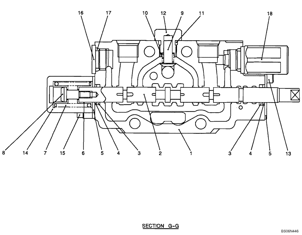 Схема запчастей Case CX17B - (08-008[00]) - VALVE SECTION, CONTROL VALVE - BOOM SWING (PU30V00024F1) (35) - HYDRAULIC SYSTEMS