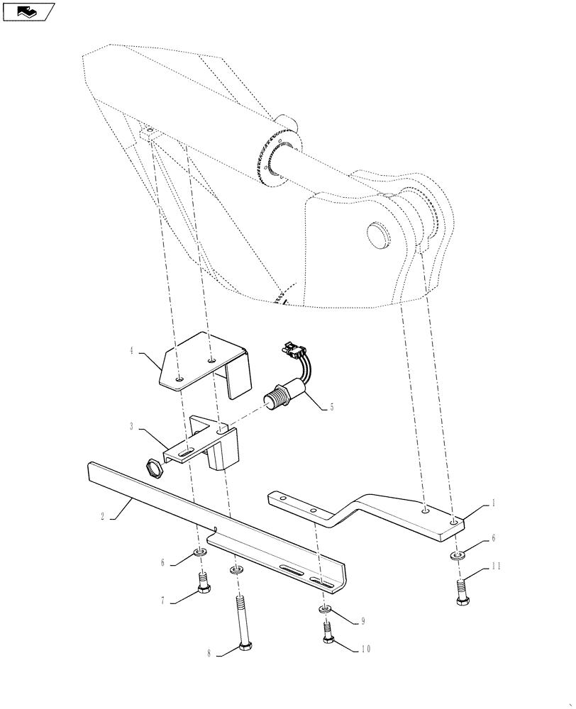 Схема запчастей Case 621F - (55.415.AA[02]) - CONTROL, RETURN-TO-DIG (XR) (55) - ELECTRICAL SYSTEMS