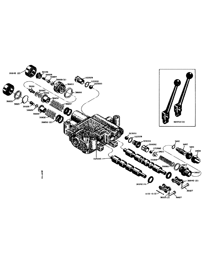 Схема запчастей Case 310 - (60) - D24387 LOADER HYDRAULIC CONTROL VALVE 