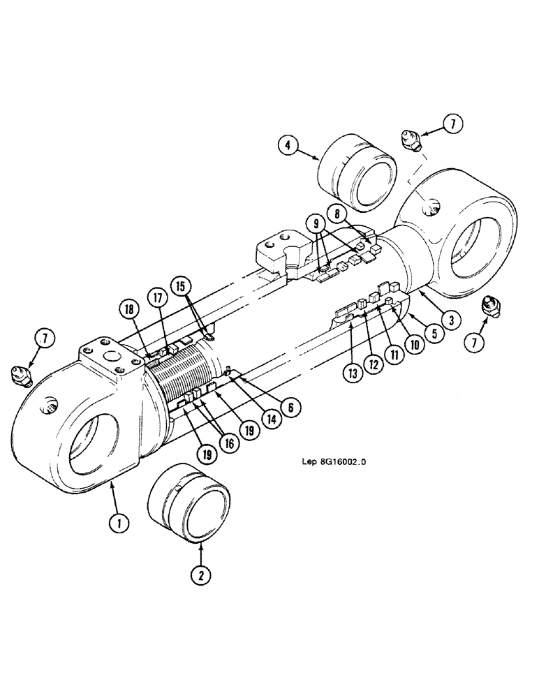 Схема запчастей Case 688C - (8G-082) - JIB CYLINDER (LINKED BOOM), (XXXXX-) (07) - HYDRAULIC SYSTEM