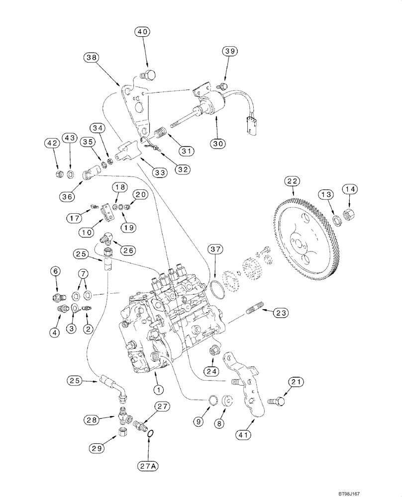 Схема запчастей Case 1845C - (03-09) - FUEL INJECTION - PUMP AND DRIVE, 4-390 EMISSIONS CERTIFIED ENGINE, ASN JAF0250483 (03) - FUEL SYSTEM