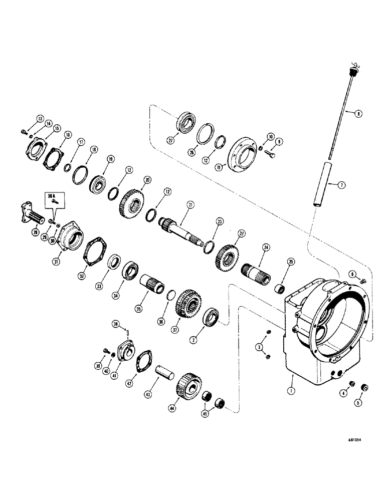 Схема запчастей Case 680CK - (092) - POWER SHUTTLE TRANSMISSION AND HOUSING (21) - TRANSMISSION