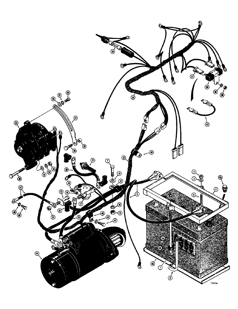 Схема запчастей Case 1700-SERIES - (078) - ELECTRICAL SYSTEM 1740 (55) - ELECTRICAL SYSTEMS