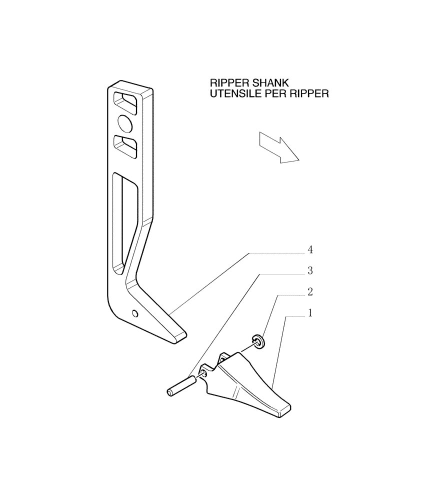 Схема запчастей Case 1850K LT - (9.523[05]) - RIPPER (RP) - RECO - OPTIONAL CODE 76078287 (19) - OPTIONS