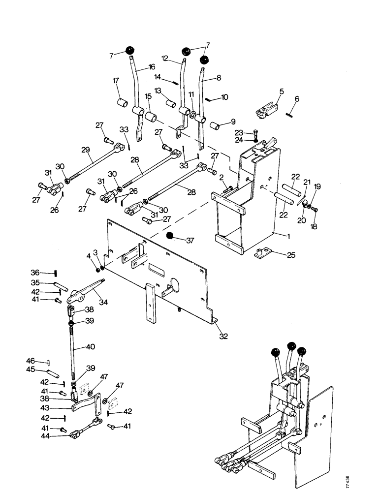 Схема запчастей Case 850 - (B13-1) - TRANSMISSION CONTROL TOWER (03) - TRANSMISSION