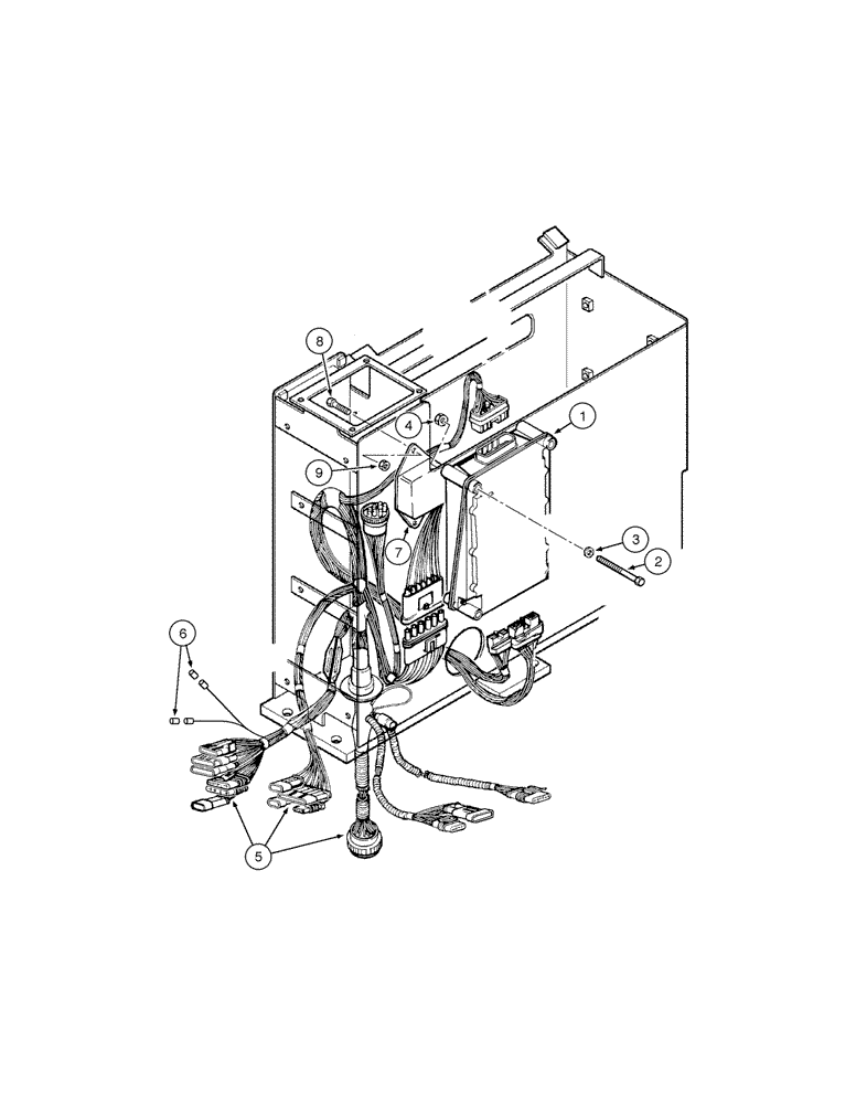 Схема запчастей Case 885 - (04-22[01]) - ELECTRIC SYSTEM - CONTROL UNIT (04) - ELECTRICAL SYSTEMS