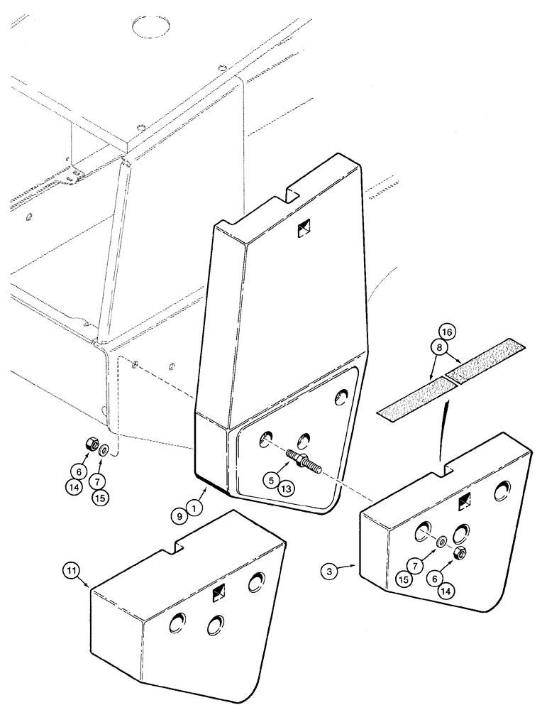 Схема запчастей Case 721C - (09-15) - COUNTERWEIGHTS (Dec 22 2009 3:26:00.2614 PM) (09) - CHASSIS