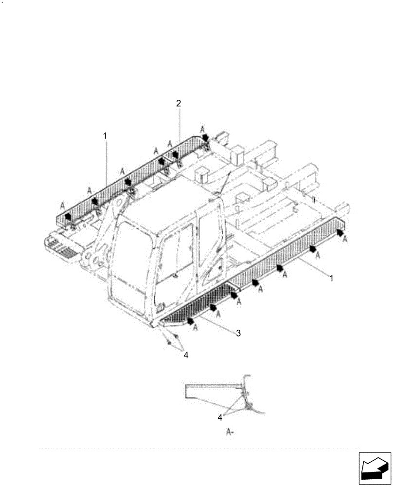 Схема запчастей Case CX470C - (05-013-00[01]) - PIPES PROTECTION - UNDERCARRIAGE (04) - UNDERCARRIAGE