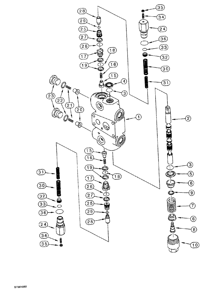 Схема запчастей Case 1150G - (8-070) - RIPPER SECTION, JJG0218023 AND JJG0218479 AND AFTER (07) - HYDRAULIC SYSTEM