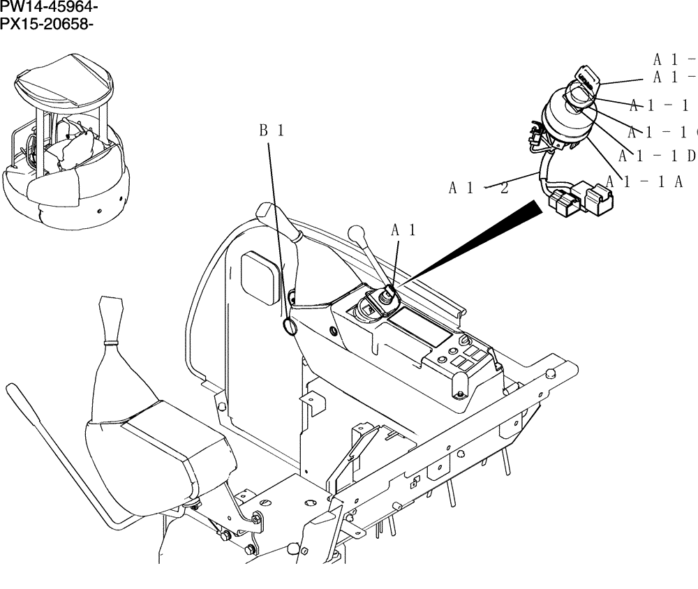 Схема запчастей Case CX31B - (263-27[1]) - KEY ASSEMBLY (00) - GENERAL & PICTORIAL INDEX