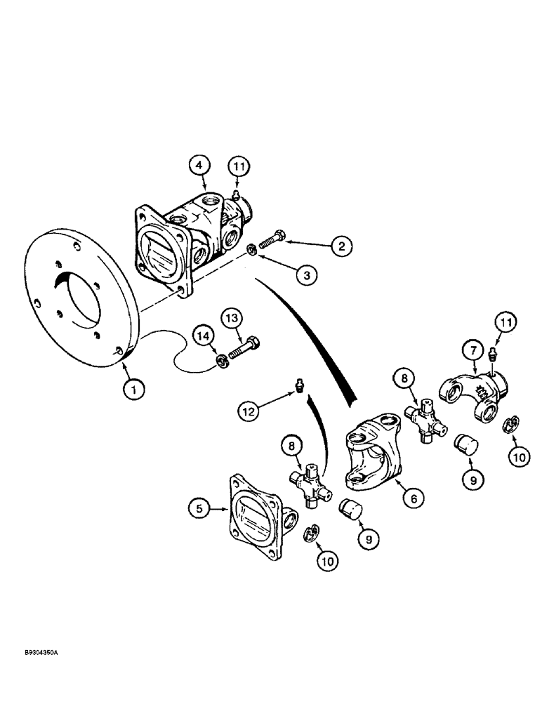 Схема запчастей Case 560 - (6-26) - TANDEM PUMP DRIVE (06) - POWER TRAIN