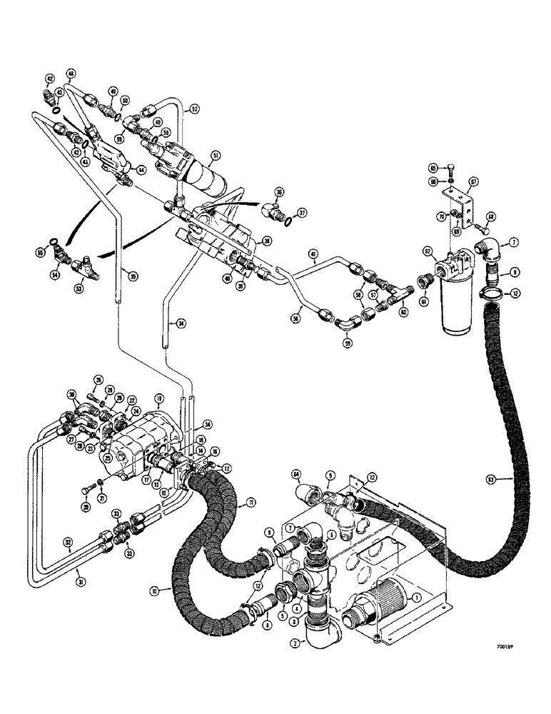 Схема запчастей Case 400C - (174) - POWER SHIFT TRANSMISSION, PRIMARY HYDRAULICS (06) - POWER TRAIN