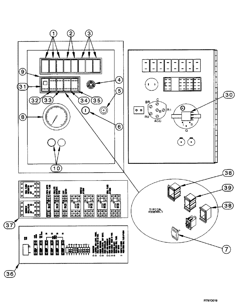 Схема запчастей Case 400TX - (9-40) - ELECTRICAL COMPONENTS - COVER 