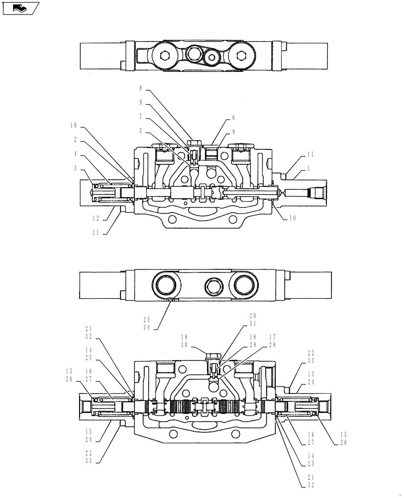 Схема запчастей Case CX55BMSR - (01-018[07]) - VALVE INSTALL (35) - HYDRAULIC SYSTEMS