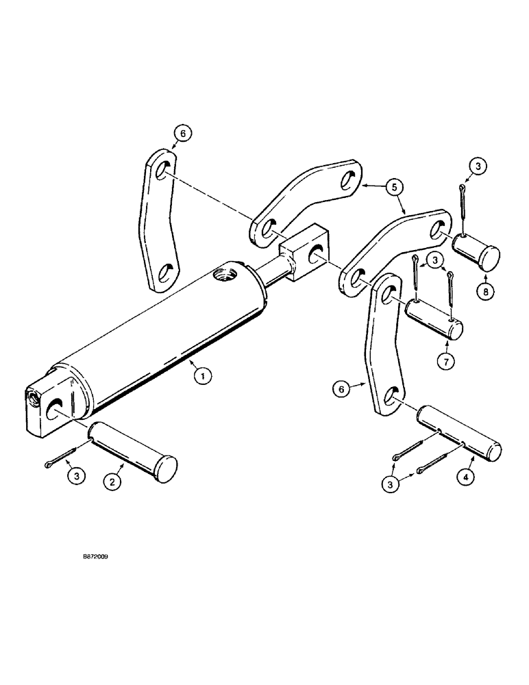 Схема запчастей Case TF300 - (9-26) - TRENCHER BOOM LIFT CYLINDER MOUNTING (09) - CHASSIS/ATTACHMENTS