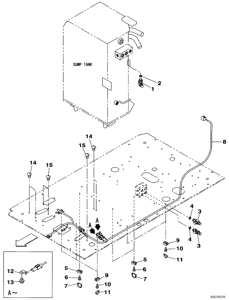 Схема запчастей Case CX130B - (08-99[03]) - HYDRAULIC CIRCUIT - PLUG, BLANK-OFF - WITH DOZER BLADE (08) - HYDRAULICS