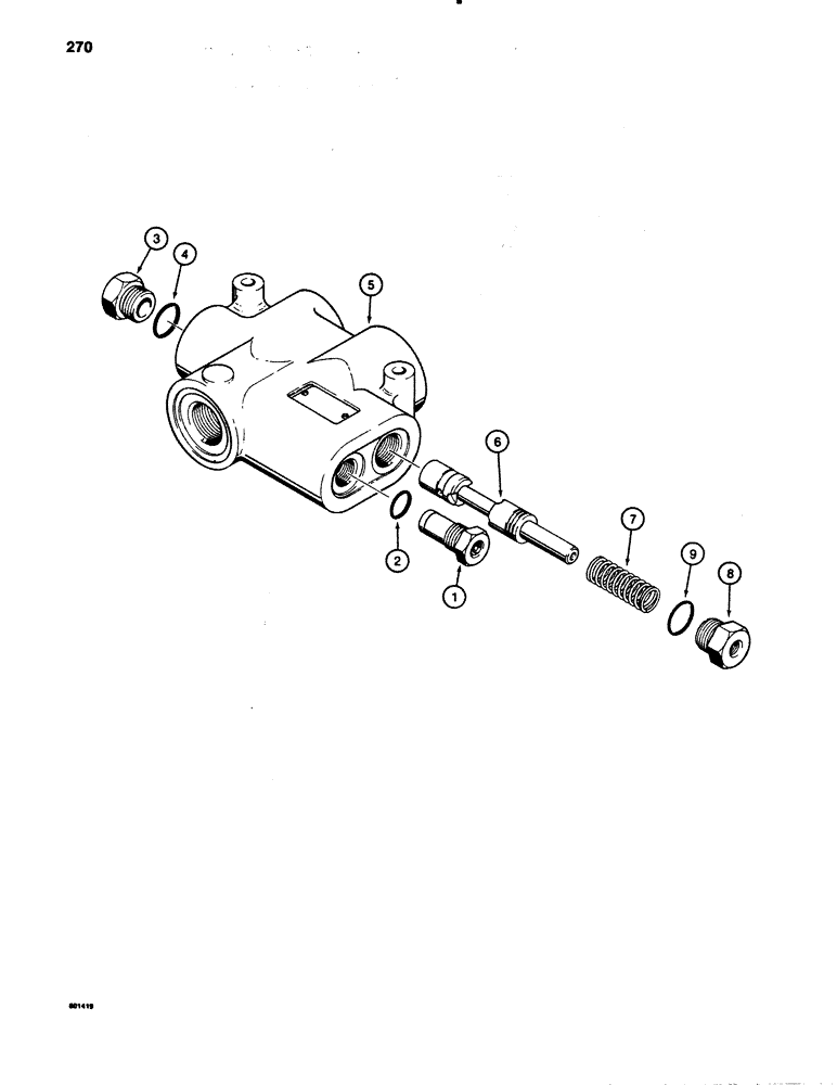 Схема запчастей Case 780B - (270) - L102602 FLOW CONTROL VALVE (08) - HYDRAULICS