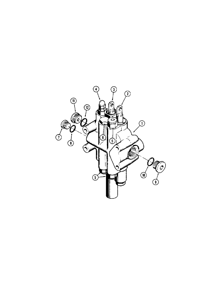 Схема запчастей Case 310G - (264) - D45039 EQUIPMENT CONTROL VALVE (2 SPOOL) (07) - HYDRAULIC SYSTEM