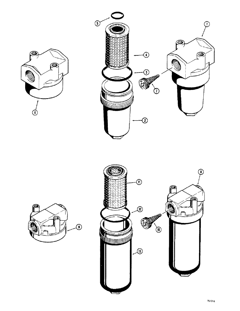 Схема запчастей Case 33 - (160) - HYDRAULIC OIL FILTERS, D32254 HYDRAULIC OIL FILTER, (USED BEFORE SN 4161201) 