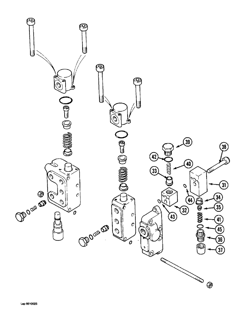 Схема запчастей Case 1088 - (8C-28) - SWING CONTROL VALVE (08) - HYDRAULICS