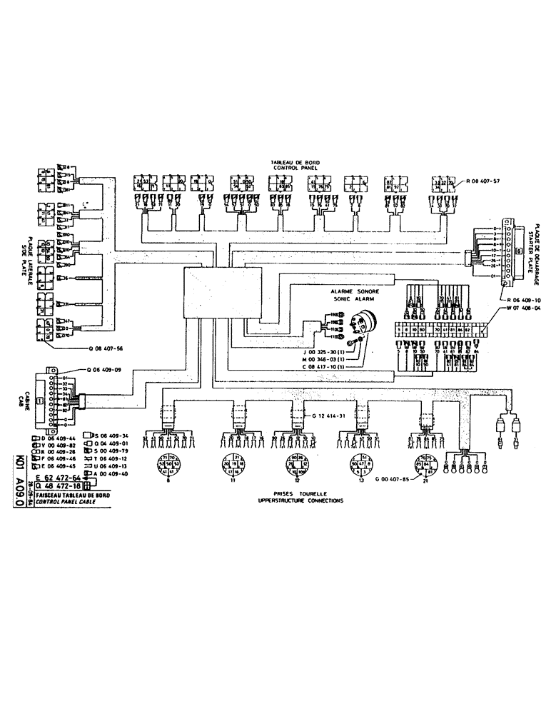 Схема запчастей Case 160CL - (243) - CONTROL PANEL CABLE (06) - ELECTRICAL SYSTEMS