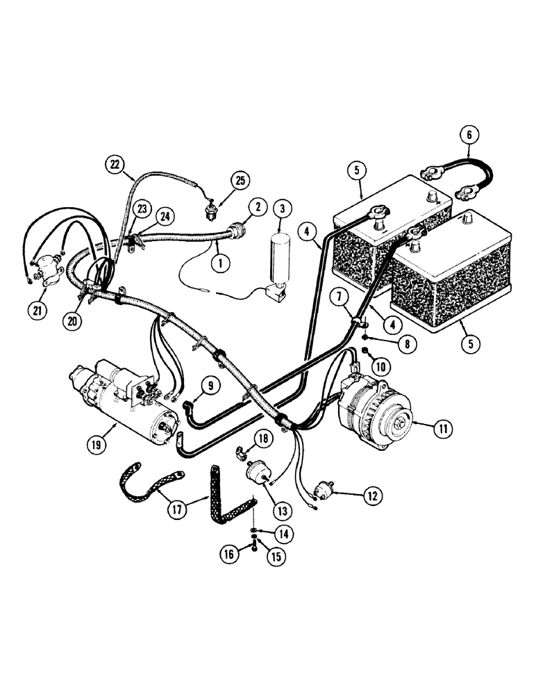 Схема запчастей Case 50 - (4-082) - ENGINE WIRING HARNESS, (CASE 504BDT DIESEL ENGINE) (04) - ELECTRICAL SYSTEMS