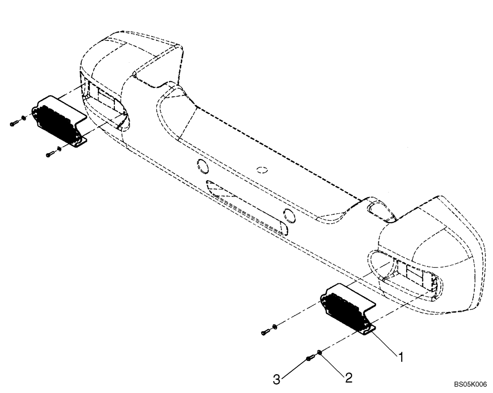 Схема запчастей Case 621D - (09-15F) - GUARD - LAMPS (09) - CHASSIS