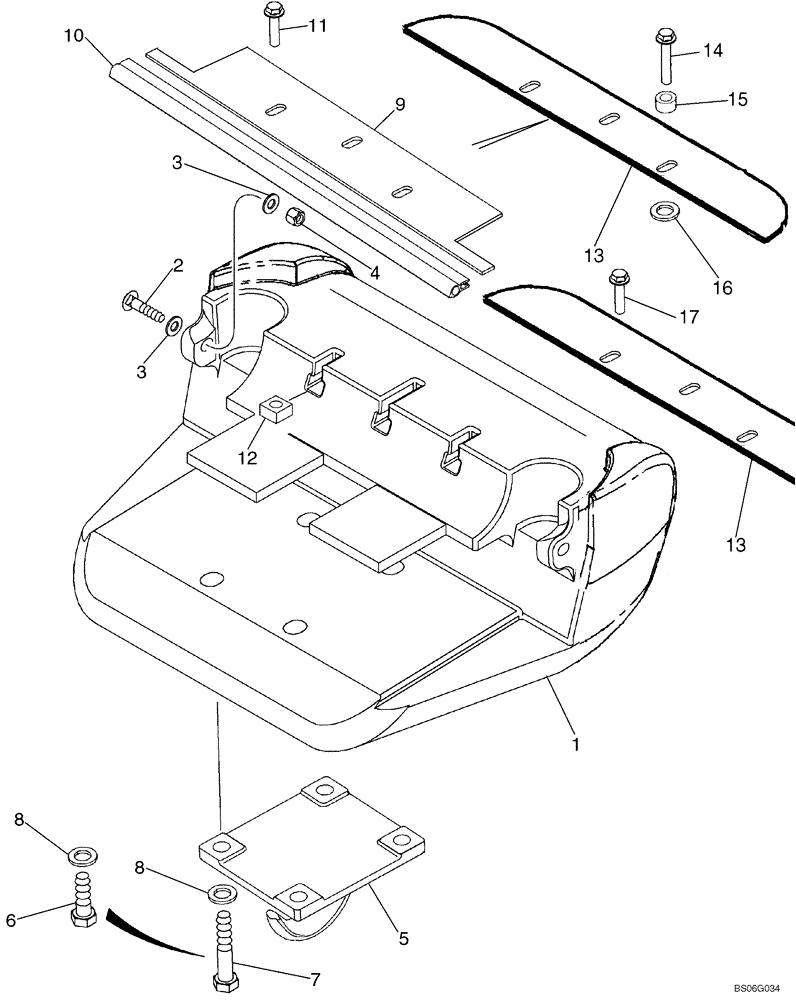 Схема запчастей Case 850K - (09-06) - COUNTERWEIGHT, FRONT - HOOK, TOWING (09) - CHASSIS/ATTACHMENTS