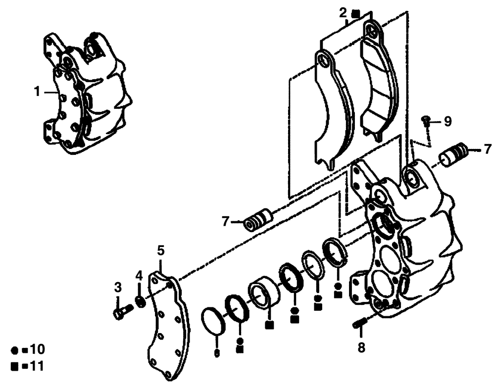 Схема запчастей Case 335 - (33X00000001[001]) - BRAKE COMPONENTS (8900170681) TIER 2 (33) - BRAKES & CONTROLS