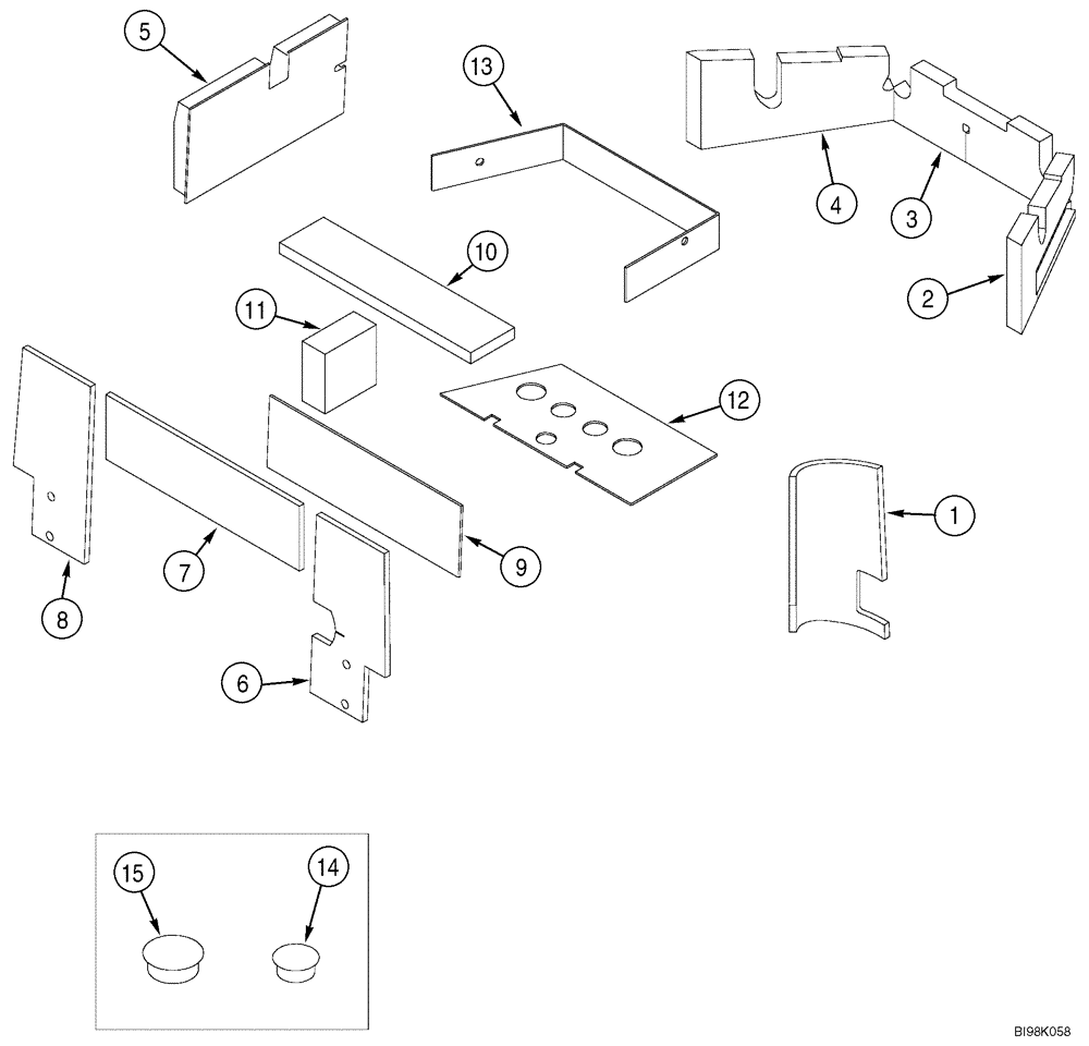 Схема запчастей Case 921C - (09-33) - CAB - INSULATION (09) - CHASSIS