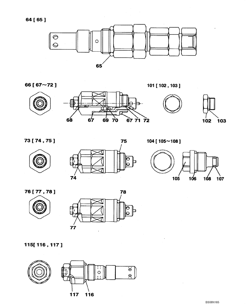 Схема запчастей Case CX290B - (08-68) - KBJ11001 VALVE ASSY - CONTROL (08) - HYDRAULICS