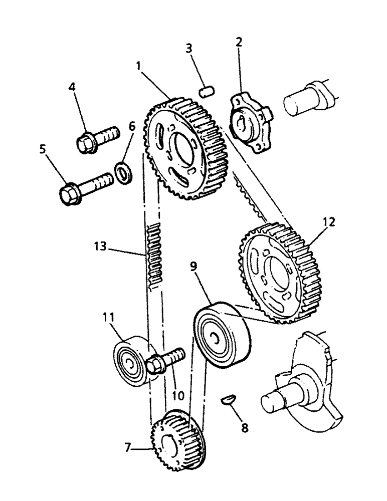 Схема запчастей Case 221B - (2-22) - TIMING GEAR, 121B (DAH1215912-) / 221B (DAH2215913-) (02) - ENGINE