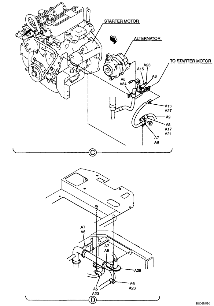 Схема запчастей Case CX17B - (01-042[01]) - ELECTRICAL ASSY, UPPER (HARDWARE) (55) - ELECTRICAL SYSTEMS