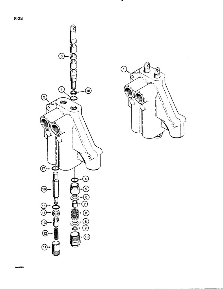 Схема запчастей Case 35C - (8-38) - STABILIZER CONTROL VALVE (08) - HYDRAULICS