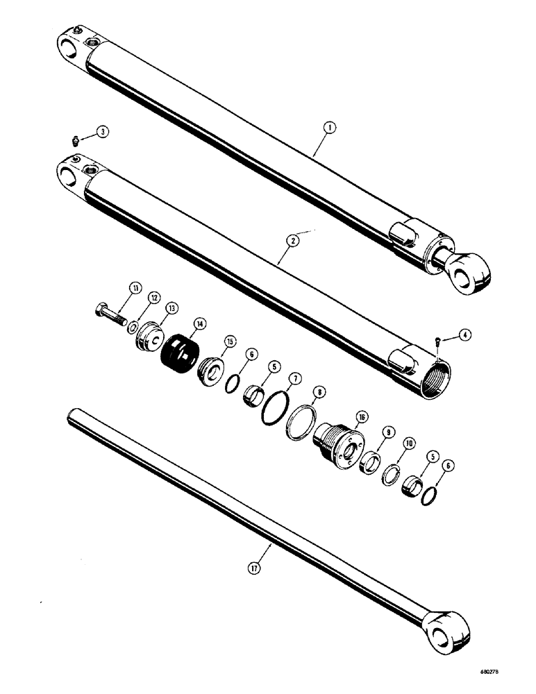 Схема запчастей Case 23 - (056) - D33440 AND D33441 LOADER LIFT CYLINDERS 