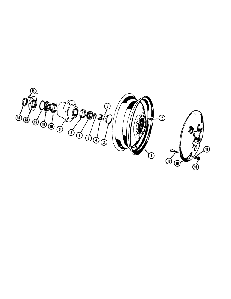 Схема запчастей Case 430CK - (088) - FRONT WHEEL AND HUB 