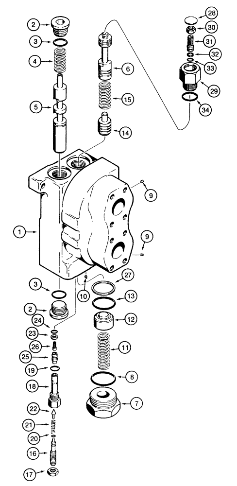 Схема запчастей Case 850E - (8-088) - INLET AND OUTLET SECTION (08) - HYDRAULICS