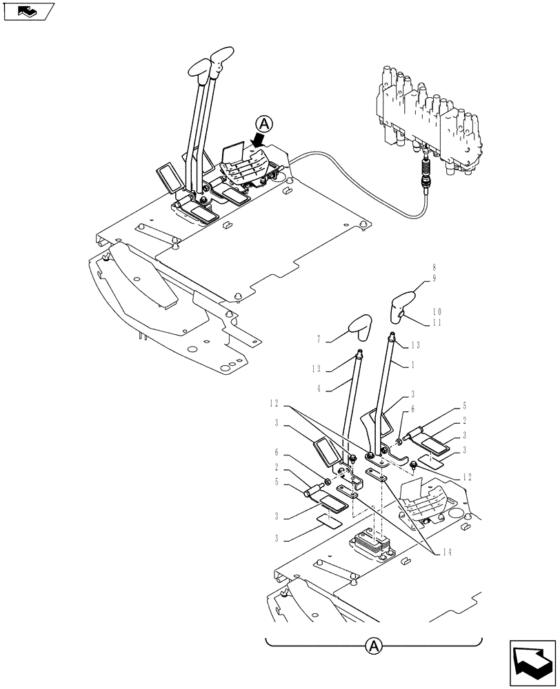 Схема запчастей Case CX27B ASN - (35.355.02) - LEVER ASSY, CONTROL (35) - HYDRAULIC SYSTEMS