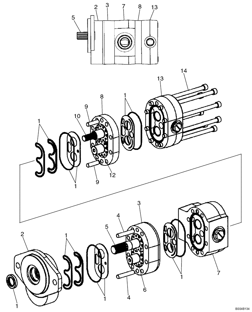 Схема запчастей Case 435 - (06-17) - PUMP, GEAR (HIGH FLOW) (06) - POWER TRAIN