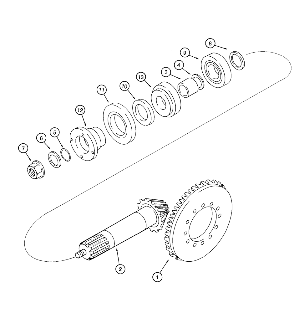 Схема запчастей Case 460 - (6-68) - REAR STEERABLE AXLE ASSEMBLY, 141854A1, RING AND PINION GEAR SET (06) - POWER TRAIN